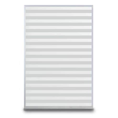 United Visual Products Corkboard, Fabric, 1 Door, Satin/Cld, 48x48" UV3035-SATIN-CLOUD